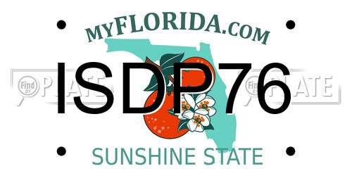 ISDP76 Florida License Plate