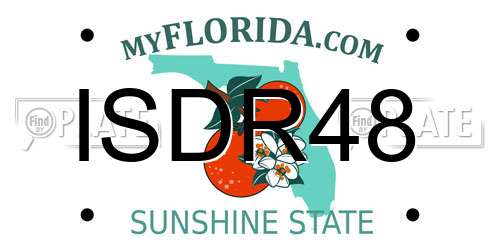 ISDR48 Florida License Plate