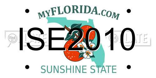 ISE2010 Florida License Plate