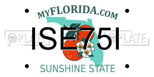 ISE75I Florida License Plate