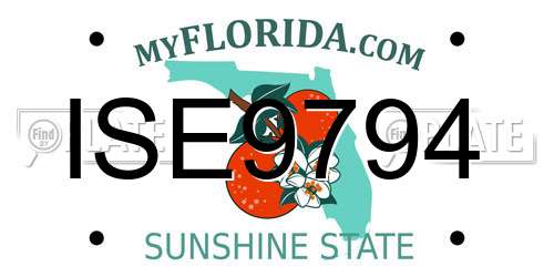 ISE9794 Florida License Plate