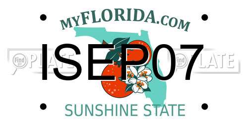 ISEP07 Florida License Plate