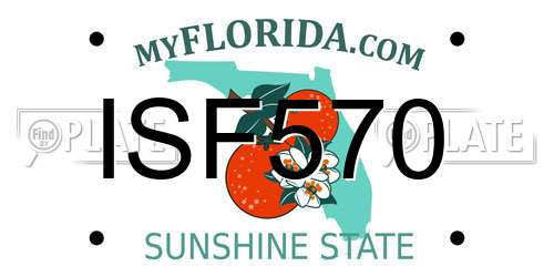 ISF570 Florida License Plate