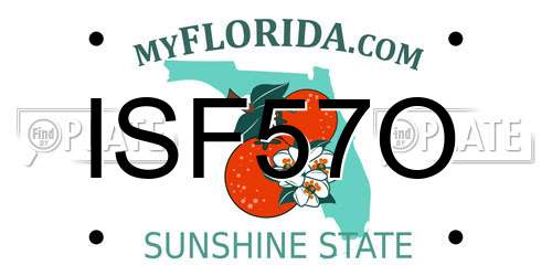 ISF57O Florida License Plate
