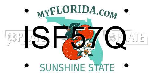 ISF57Q Florida License Plate