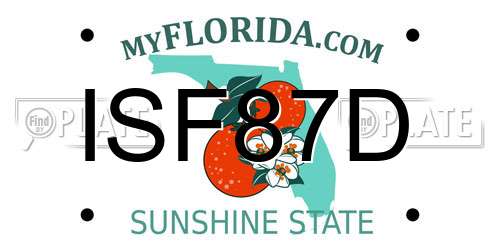 ISF87D Florida License Plate