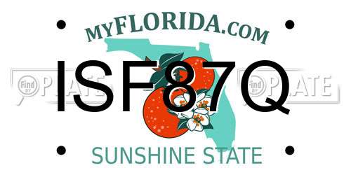 ISF87Q Florida License Plate