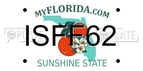 ISFF62 Florida License Plate