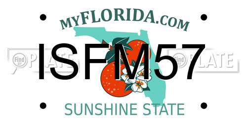 ISFM57 Florida License Plate