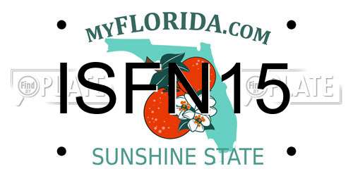 ISFN15 Florida License Plate