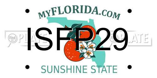 ISFP29 Florida License Plate