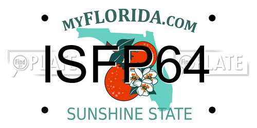 ISFP64 Florida License Plate