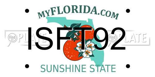 ISFT92 Florida License Plate