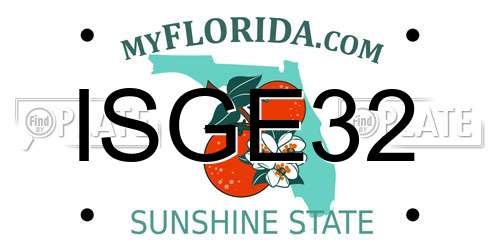 ISGE32 Florida License Plate