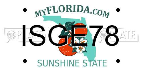 ISGE78 Florida License Plate