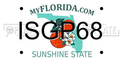 ISGP68 Florida License Plate