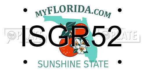 ISGR52 Florida License Plate