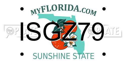 ISGZ79 Florida License Plate