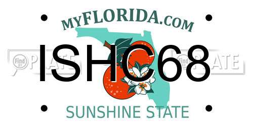 ISHC68 Florida License Plate