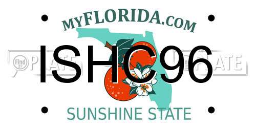 ISHC96 Florida License Plate