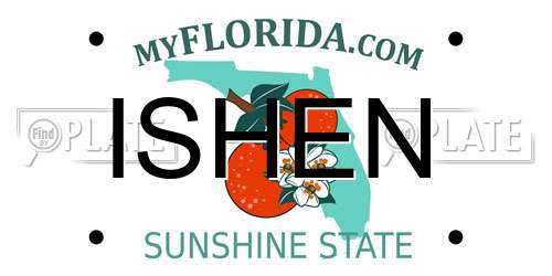 ISHEN Florida License Plate