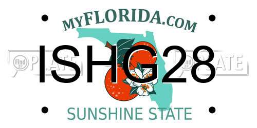 ISHG28 Florida License Plate