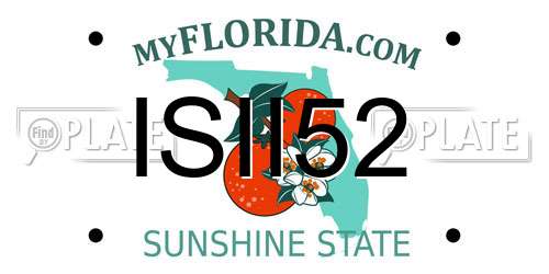 ISII52 Florida License Plate