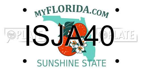 ISJA40 Florida License Plate
