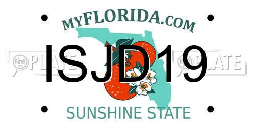 ISJD19 Florida License Plate