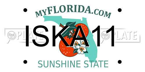 ISKA11 Florida License Plate