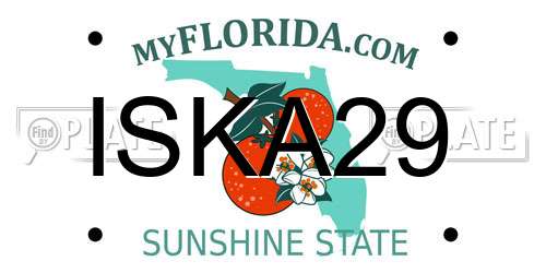 ISKA29 Florida License Plate