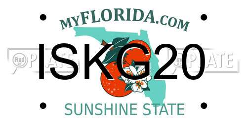 ISKG20 Florida License Plate