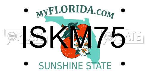 ISKM75 Florida License Plate