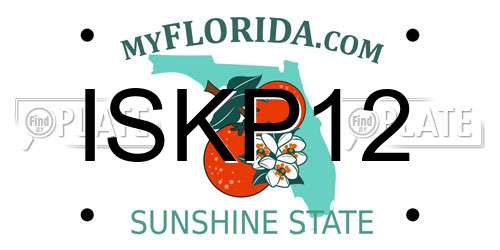 ISKP12 Florida License Plate