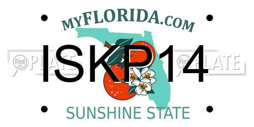 ISKP14 Florida License Plate