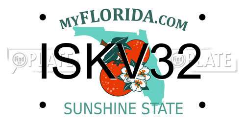 ISKV32 Florida License Plate