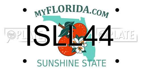 ISLL44 Florida License Plate