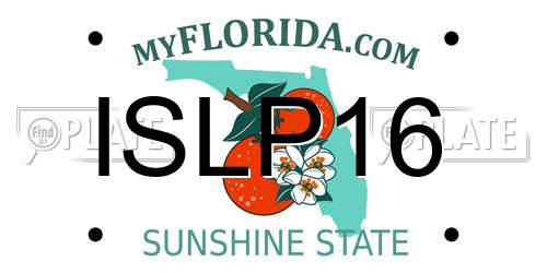 ISLP16 Florida License Plate