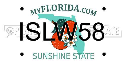 ISLW58 Florida License Plate