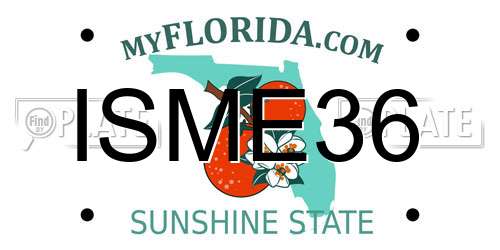 ISME36 Florida License Plate