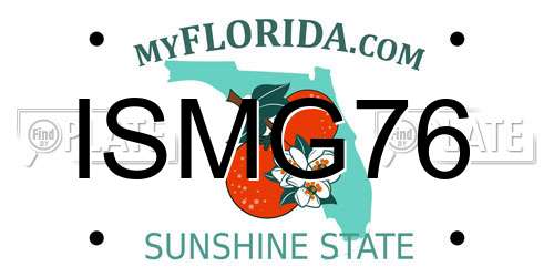 ISMG76 Florida License Plate