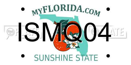 ISMQ04 Florida License Plate