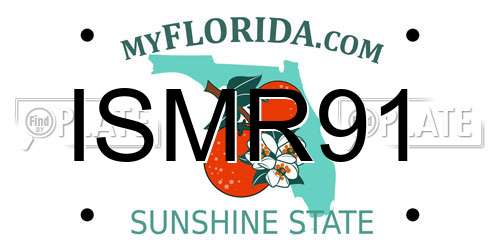 ISMR91 Florida License Plate