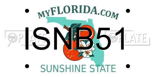 ISNB51 Florida License Plate