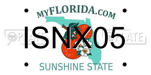 ISNX05 Florida License Plate