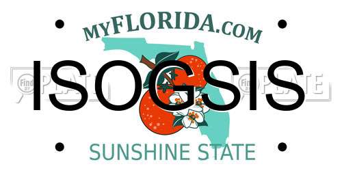 ISOGSIS Florida License Plate
