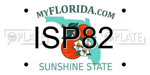 ISP82 Florida License Plate