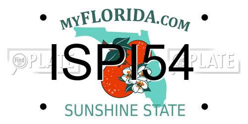 ISPI54 Florida License Plate