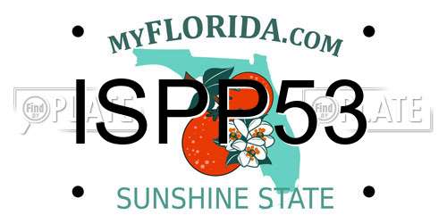 ISPP53 Florida License Plate