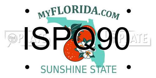 ISPQ90 Florida License Plate